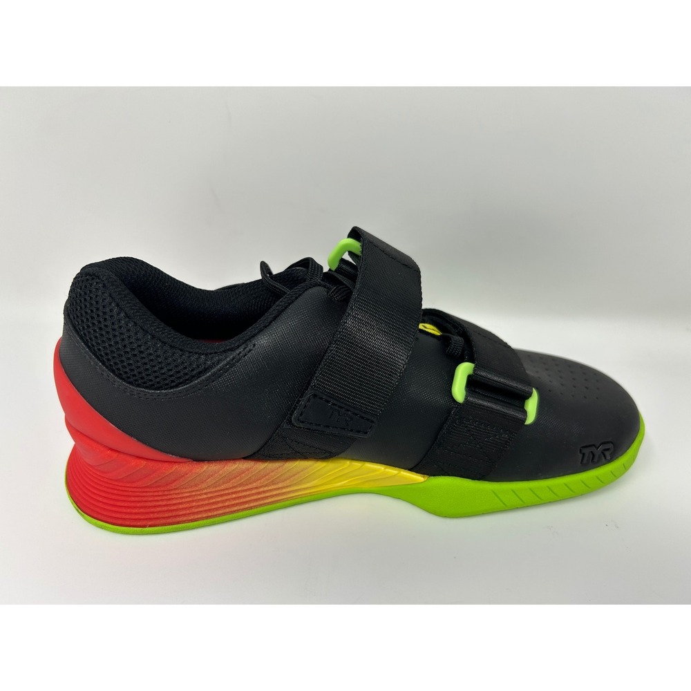 TYR L-1 Lifter Weightlifting Shoes Black Neon Green Red Gradient Mens Womens 8 - Picture 3 of 9